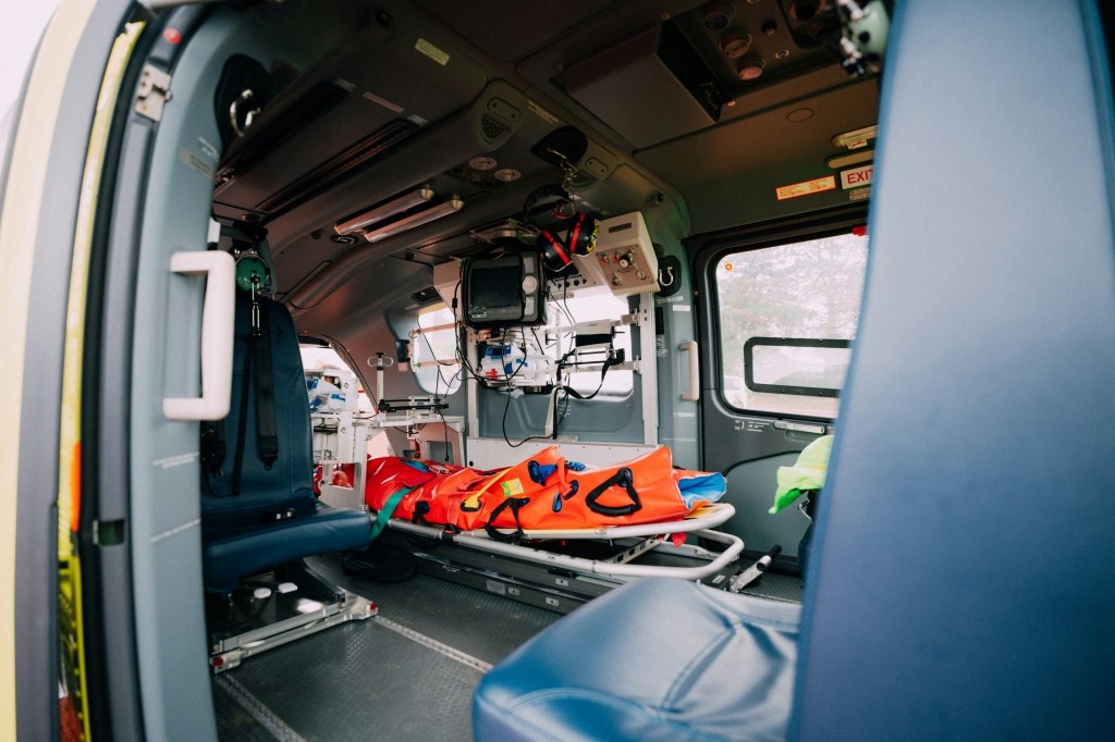 inside of an air ambulance